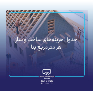 جدول هزینه‌های ساخت و ساز هرمتر مربع بنا(۱۳۹۹ـ۱۴۰۴)